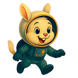Space bunny hopping upward on hover.